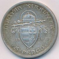 1938. 5P Ag "Szent István" T:2 kis ph.
Adamo P8.1