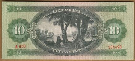 1962. 10Ft jól látható festékpöttyökkel az előlapon T:I