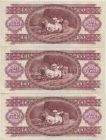 1989. 100Ft (3x) sorszámkövetők T:I-