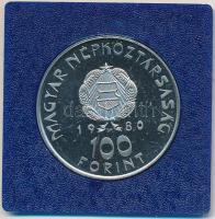 1980. 100Ft "Szovjet-magyar közös űrrepülés" eredeti sérült plombált MNB plasztiktokban T:...