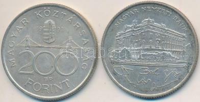 1993. 200Ft Ag "MNB" (2x) T:2,2-