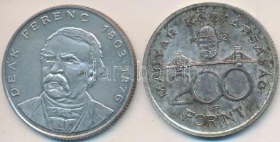1992-1994. 200Ft Ag "MNB", "Deák" (2x) T:2,2- patina