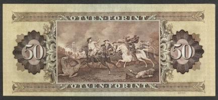 1986. 50Ft ferde és mindkét oldalon lefelé csúszott nyomat T:I