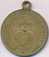 ~1930. "Patrona Hungariae / Jézus legszentebb szívedbe zárd védegyletünket" aranyozott Br ...