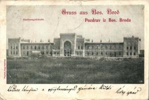 Brod (Bosanski Brod), Stationsgebaude / railway station (wet damage)