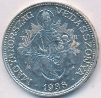 1938. 2P Ag "Madonna" T:1-,2 
Adamo P7