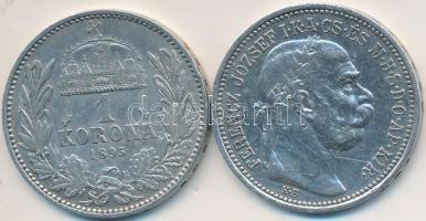 1895-1915KB 1K Ag "Ferenc József" (2x) T:2,2-,3