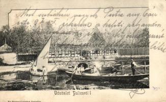 Palics, csónakázó tó / lake, boats (Rb)