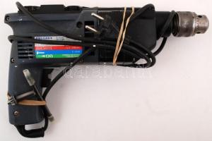 Kis barkács tétel: 1 db Peugeot többfunkciós ütvefúró gép normál fúrásra és menetvágásra, 4 db csiga...