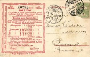 Szigliget, vár, lovas szekér; hátoldalon Sorsjegy a Szegény Gyermekpoliklinika javára (EK)