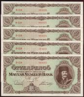 1945. 50P (5x) egymásutáni sorszámokkal T:I
