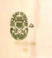 Zsolnay pillangó mintás tálka, kézzel festett, jelzett, hibátlan, 25×8 cm