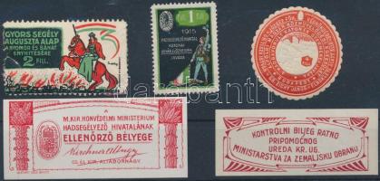 5 db klf I. világháborús levélzáró