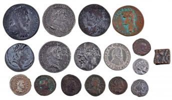 17db-os replika tétel, főleg római érmék T:vegyes 17pcs of diff. replica coins, mainly Roman coins C:mixed