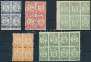 1924 MLEOSZ segélybélyeg fogazott és vágott tömbökökben