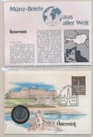 31db-os érmés boríték bélyeggel, bélyegzéssel és tájékoztatókkal szép gyűjtemény igényes, "Münz...