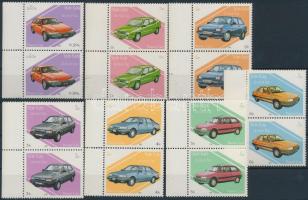 Car set in margin pairs, Autó sor ívszéli párokban