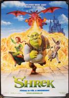 2001 A Shrek című animációs film moziplakátja, kis sérüléssel, 98x68 cm