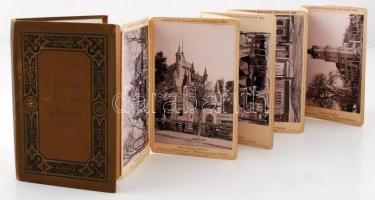 1896 Ezredéves kiállítási Emlék fotó album, díszes kiadói egészvászon kötésben, 17x11cm