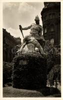 Budapest V. Szabadság tér, irredenta szobor; Nyugat '1948 Sajtókiállítás Budapest' So. Stpl