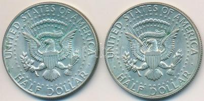 Amerikai Egyesült Államok 1967-1968D 1/2$ Ag "Kennedy" (2x) T:2
USA 1967-1968D 1/2 Dollar...