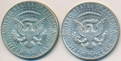 Amerikai Egyesült Államok 1966-1967. 1/2$ Ag "Kennedy" (2x) T:2,2-
USA 1966-1967. 1/2 Dol...