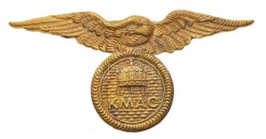 ~1930. "K.M.A.C. - Királyi Magyar Automobil Club" aranyozott fém jelvény, hátoldalán két karika letört T:2