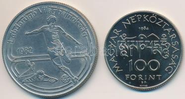 1982. 100Ft "Labdarúgó Világbajnokság" + 1984. 100Ft alpakka "Kőrösi Csoma Sándor" T:BU