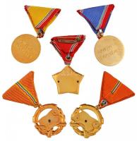 ~1960-1970. "Honvédelmi Érdemérem" fém kitüntetés mellszalagon 10 és 20 év után + "A ...