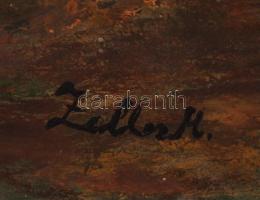 Zeller jelzéssel: Ligetes táj. Olaj, farost, 50×65 cm