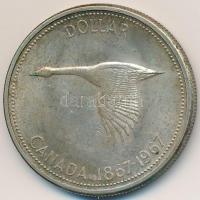 Kanada 1967. 1$ Ag "100 éves a Konföderáció" T:2,2-
Canada 1967. 1 Dollar Ag "Confed...
