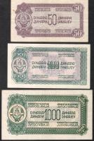 Jugoszlávia 1944. 1D,5D,10D,20D T:I, 50D T:II, 100D T:I, 1000D T:I-