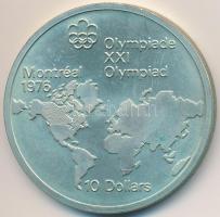 Kanada 1973. 10$ Ag "Montreali olimpia - Térkép" T:1-
Canada 1973. 10 Dollars Ag "Mo...
