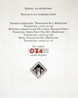 Hungarian erotic bookplates / Erotikus ex librisek. Kétnyelvű minikönyv. 2014. Numbered, only 200 co...