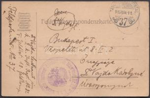 1915 I, világháború, lengyel-orosz front, rajzos tábori postai levelezőlap, Szürke folyó / WW. I. Ps...