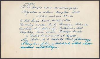 1940 A 4. huszárezred ezredünnepélye. Tablófotó Feliratozva 24x14 cm