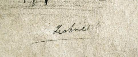 cca 1860 4 db ceruzarajz Lechner jelzéssel