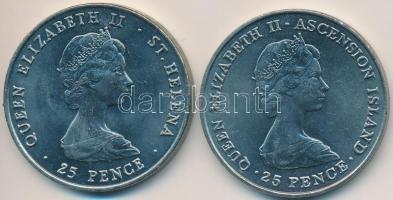 Szt. Ilona 1981. 25P "Károly herceg és Diana" + Ascension-sziget 1981. 25P "Károly herceg és Diana" T:1- St. Helena 1981. 25 Pence "Prince Charles and Diana" + Ascension Islands 1981. 25 Pence "Prince Charles and Diana" C:AU