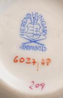 Herendi Apponyi mintás dobozka, kézzel festett, jelzett, kopott, d:6,5 cm