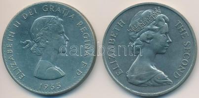 Nagy-Britannia 1965. 1C "Sir Winston Churchill" + Szt. Ilona 1973. 25P "Háromszáz éves évforduló" T:1- Great Britain 1965. 1 Crown "Churchill" + St. Helena 1973. 25 Pence "Tercentenary" C:AU