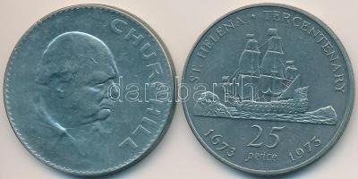 Nagy-Britannia 1965. 1C "Sir Winston Churchill" + Szt. Ilona 1973. 25P "Háromszáz éve...
