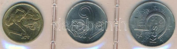 Csehszlovákia 1980. 5h - 5K 6klf db szettben, eredeti plasztiktokban T:1 Czechoslovakia 1980. 5 Haleru - 5 Korun 6 different coins in set in original plastic case C:Unc