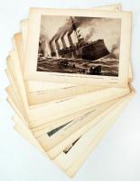 1918 20 db első világháborús csatajeleneteket ábrázoló nyomat. Grafikák, fénnyomatok, Willy Stőwer, Wiener Kilophot... / 20 military graphics from the World War I. 24x30 cm