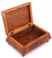 Asztali fa doboz, kulcs nélkül, 31×22 cm