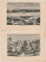 8db fametszet Törs Kálmán: Margitsziget c. művéből, Pest, 1872, papír, jelzés nélkül, 101x16,5cm