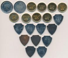 20db vegyes magyar és külföldi zseton, közte "HUNGEXPO - Budapesti Nemzetközi Vásár", &quo...