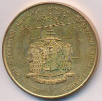 1991. "Mindszenty József Bíboros Hercegprímás" újratemetése Esztergomban, aranyozott fém e...