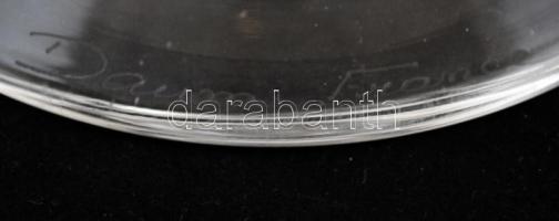 Daum fújt palack dugóval, jelzett, hibátlan, m:30 cm