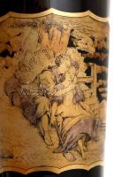 Zwischengold Pohl jelzésű díszváza, kézzel festett, hibátlan, m:25 cm, d:14 cm