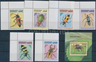 1996 Rovarok ívsarki sor Mi 2396-2401 + blokk Mi 393